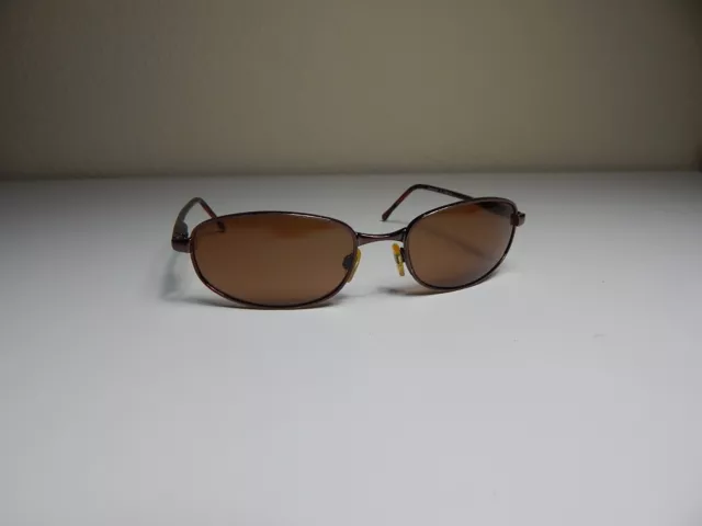 Serengeti Strata #6745 Oval Wrap Metal Sunglasses Sunwear Italy Polarized Lenses