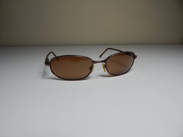 Serengeti Strata #6745 Oval Wrap Metal Sunglasses Sunwear Italy Polarized Lenses