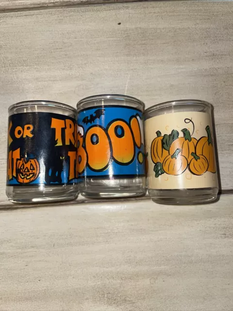 Lot of three Vintage Halloween candle votive holders