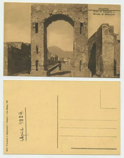 85618 - Pompei - Arco di Caligula e Strada di Mercurio - AK, datiert 1924