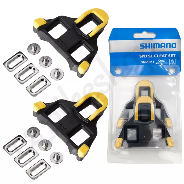 Shimano SPD-SL SM SH11 Cleat set 6° Float Yellow Road Bike Bicycle Pedal Cleats