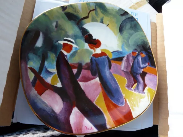 Rosenthal August Macke Promenade Porcelain Artist's Plate Wall Plate Collector Original Packaging