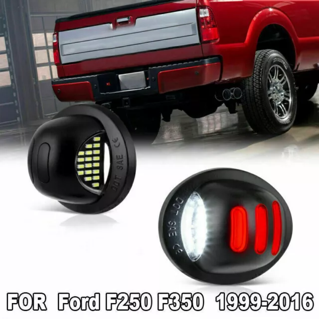 SMD Tube LED License Plate Tag RED Light Fit For 1999-2016 Ford F150 F250 F350