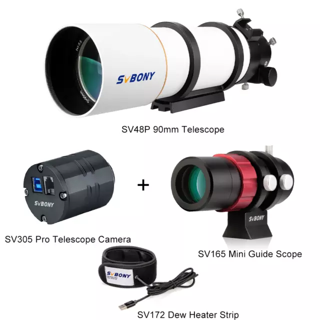 SVBONY SV48P 2" 90500 Astronomical Refractor Telescope Deep Sky Photography Kit