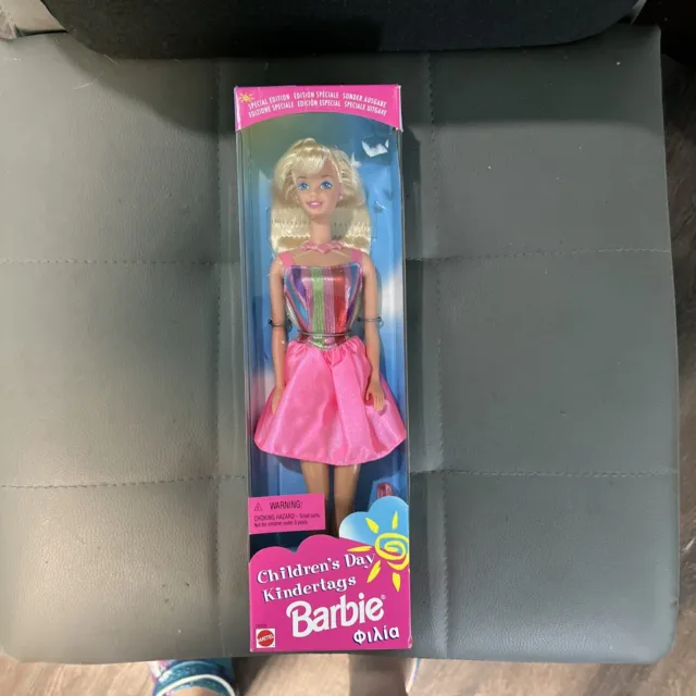 Children's Day Kindertags Barbie Doll International Box 1997 Mattel #18350