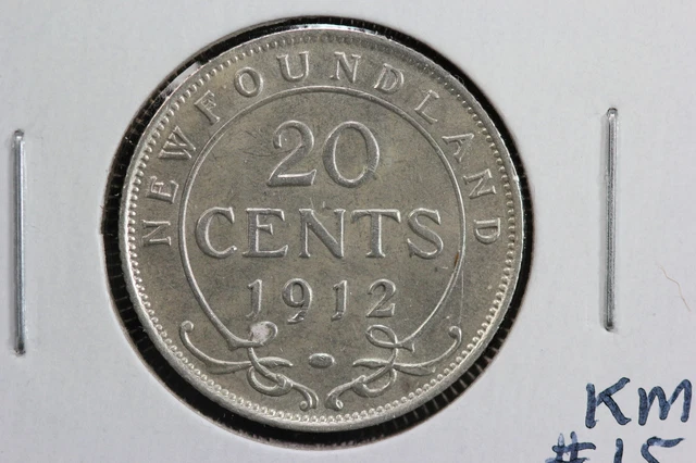 1912 Newfoundland 20 Cents KM# 15 3ODN