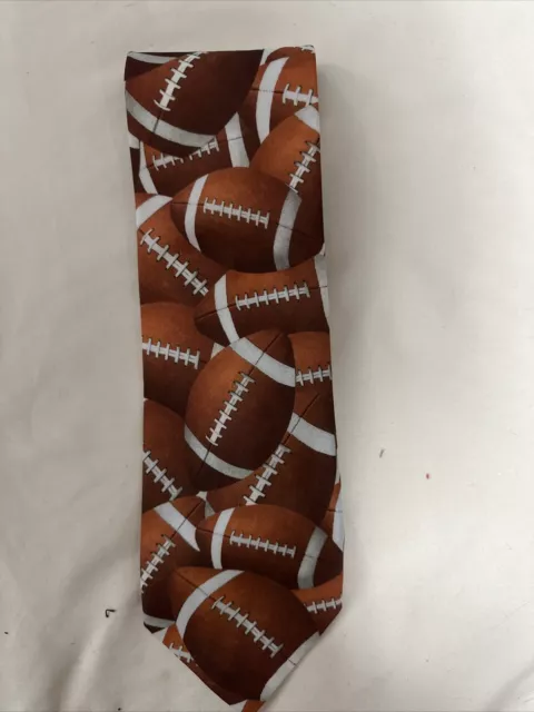 Corbata de fútbol americano Ralph Marlin de colección 1995 estampada total 100 % poliéster