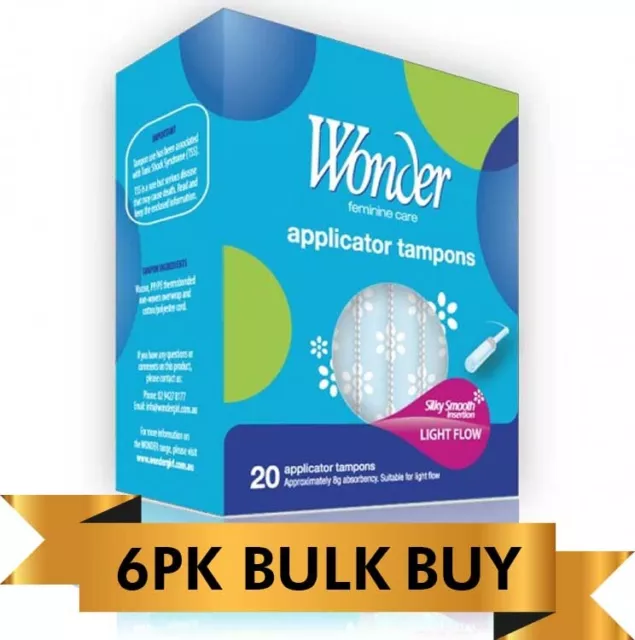 Applicator Tampons Regular Period Sanitary Care 120 Pcs BULK BUY 6Pks