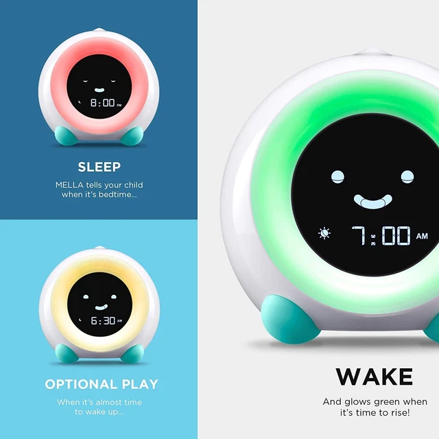 Mella Ready to Rise Children's Trainer Alarm Clock Night Light Sleep Sounds
