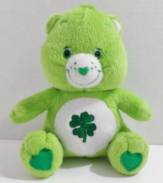 7" Care Bears Plush Stuffed Green Good Luck Bear Toy Animal C23