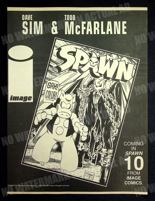 Spawn + Cerebus Image Comics Print Magazine Ad Poster Dave Sim Todd McFarlane