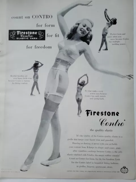 1940 VAN RAALTE women's lastex undies girdle bra garters vintage