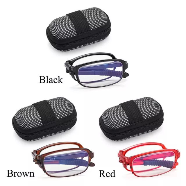 Folding Reading Glasses with Box Men Women Portable TR90 Presbyopia Eyeglass