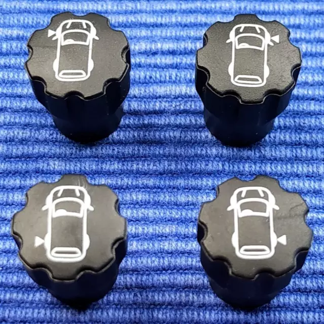4 Stück Ventilkappen mit Kennzeichnung für Auto PKW KFZ Reifen Räder Wechsel