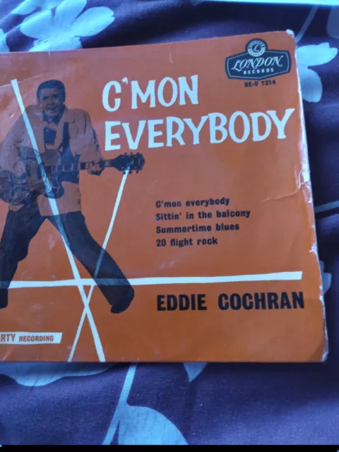 Eddie Cochran Cmon Everybody Ep    On London  Records 1959 Rare