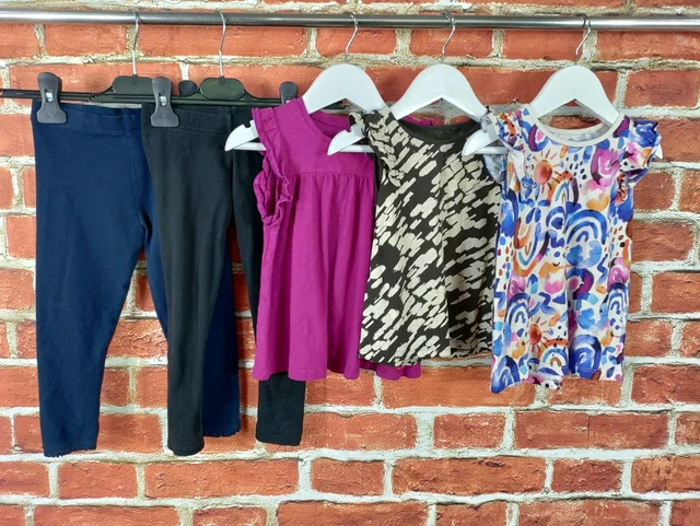Girls Bundle Age 3-4 Years 100% Next Leggings Summer Top T-Shirt Frill Set 104Cm