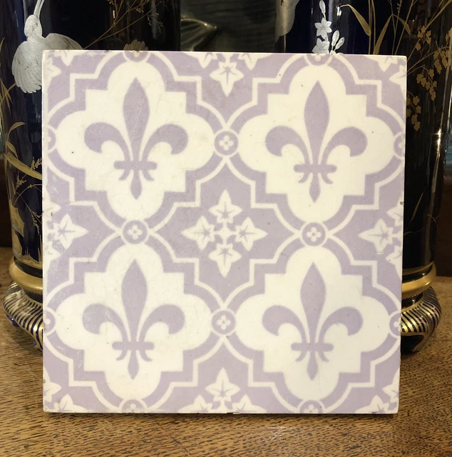 Minton Hollins & Co AWN Pugin Tile c.1850 6” X 6”