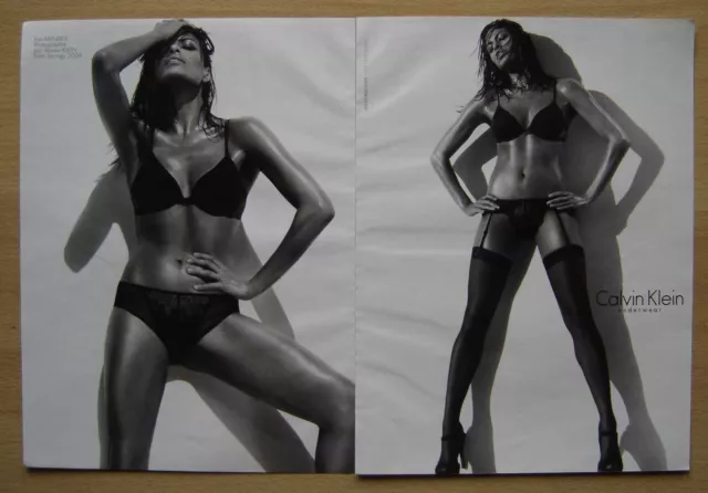 2009 CALVIN KLEIN Underwear EVA MENDES Bra & Panty Print Ad 4-pg $8.75 -  PicClick