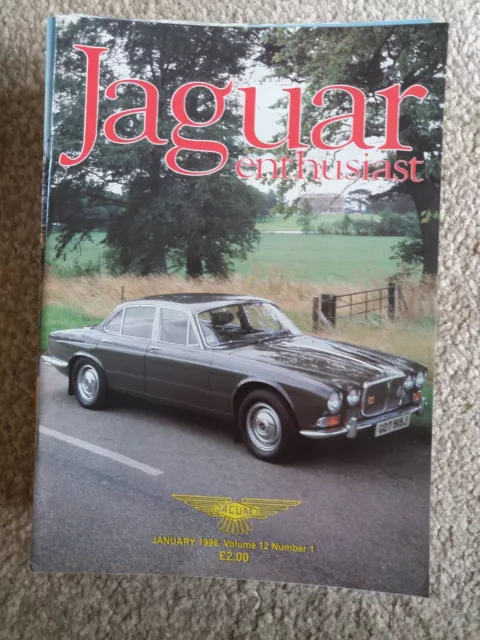 JAGUAR ENTHUSIAST MAGAZINE January   1996 volume 12. Number 1