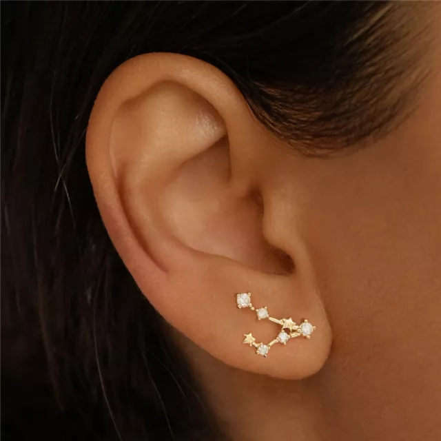 Star Sign Zodiac SINGLE EARRING Astrology Earrings Constellation Earrings