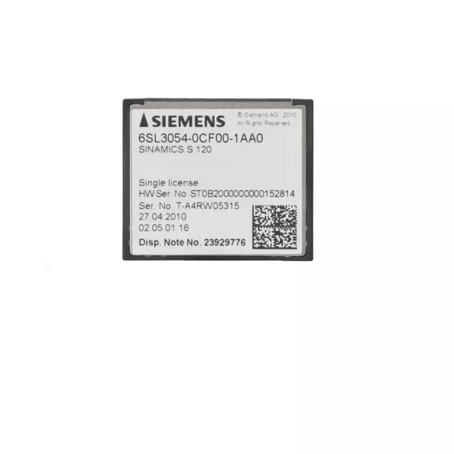 Siemens Sinamics S120 Compact Flash Card 6SL3054-0CF00-1AA0