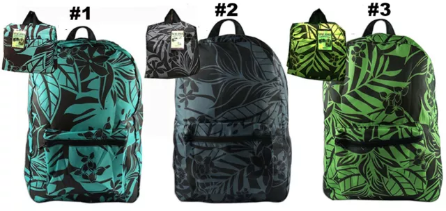 Foldable Backpacks Reusable Shopping Bags Hawaiian Gift Aloha Hawaii Flower New