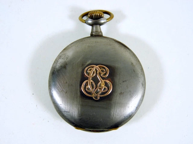 Montre à Gousset Ancienne MGBM Genève Plaquée Or - Mécanique, Diamètre 51mm - Vers 1920