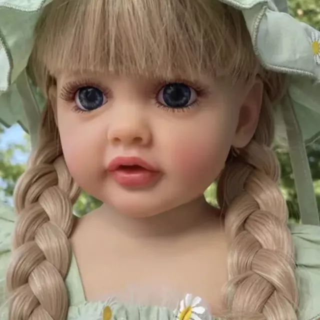 NPK 55cm Full Body Silicone Vinyl Reborn Toddler Girl Doll Princess Waterproof