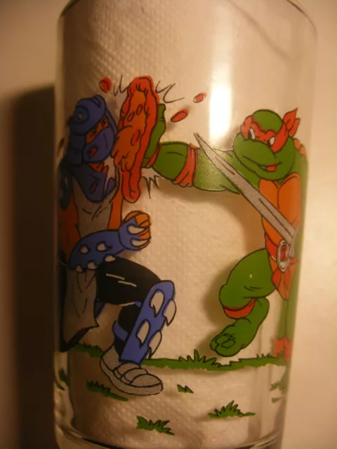 TMNT Tortues Ninja Turtles verre à moutarde French Drinking Glass 1989