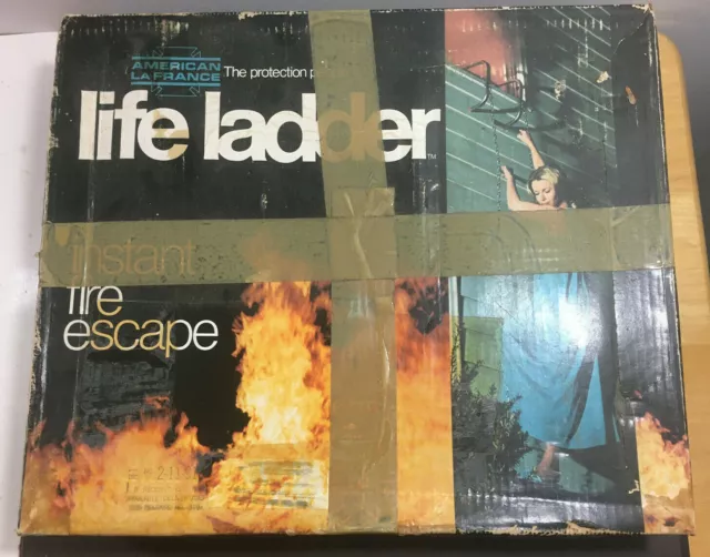 Vintage American La France Life Ladder Instant Fire Escape Model 2D 15 Ft.