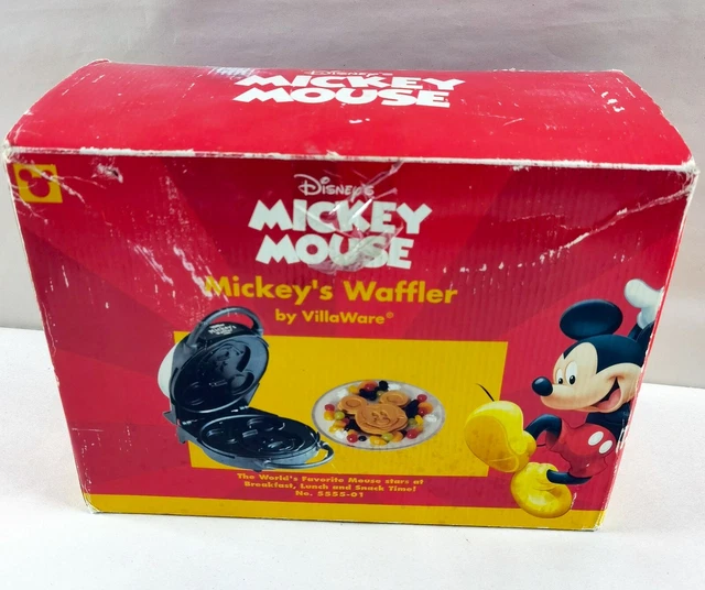 VILLAWARE MICKEY'S WAFFLER Mickey Mouse Single Waffle Maker Model 5555