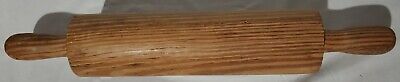 Vintage Wood Rolling Pin One Piece Hand Turned Small Split Needs Sanding