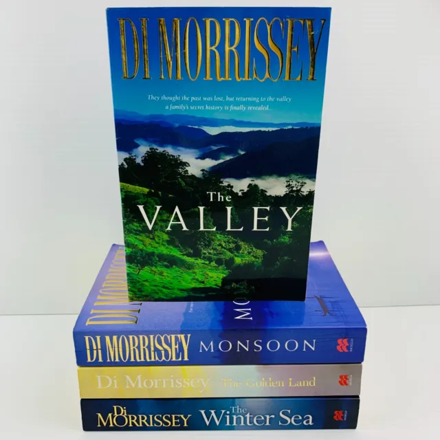 4 x Di Morrissey Novels Large Paperback Bundle Golden Land, Winter Sea, Monsoon
