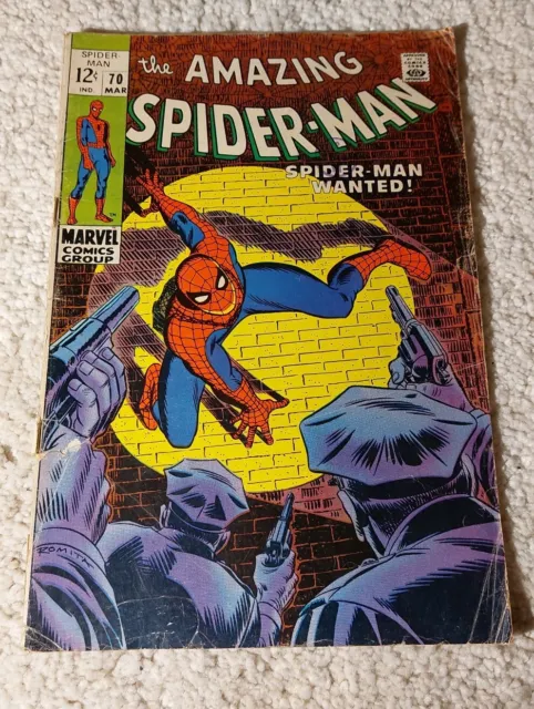 Amazing Spider-Man #70 (1969) AFFORDABLE KEY!! Classic Cover, 1st Vanessa Fisk!