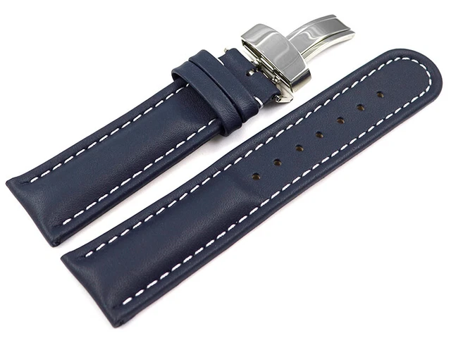 Bracelet De Montre ZRC 22mm - Cuir Veau Noir XL - Neuf Avec étiquettes