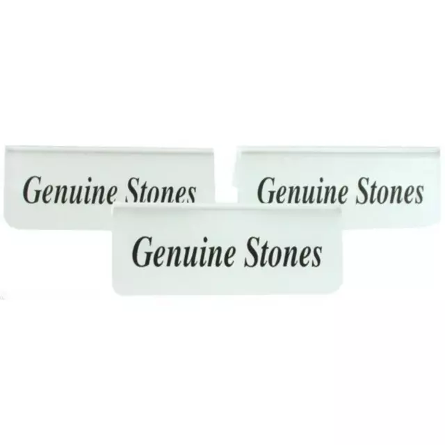 3 "Genuine Stones" Jewelry Display Signs