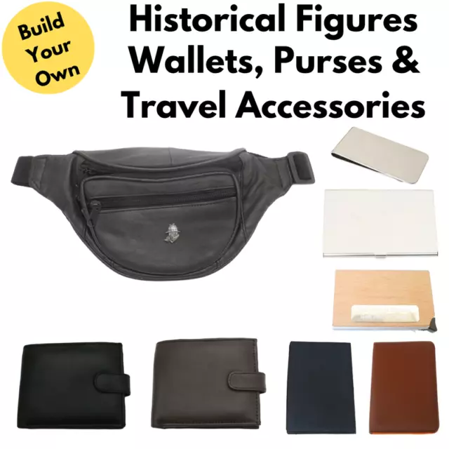 Historical Figures Wallets Card Holders & Custom Leather Travel Goods