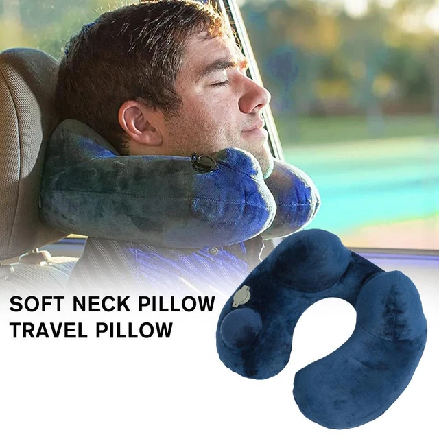 Inflate Soft Travel Pillow for Sleeping Perfect for Airplanes and Cars