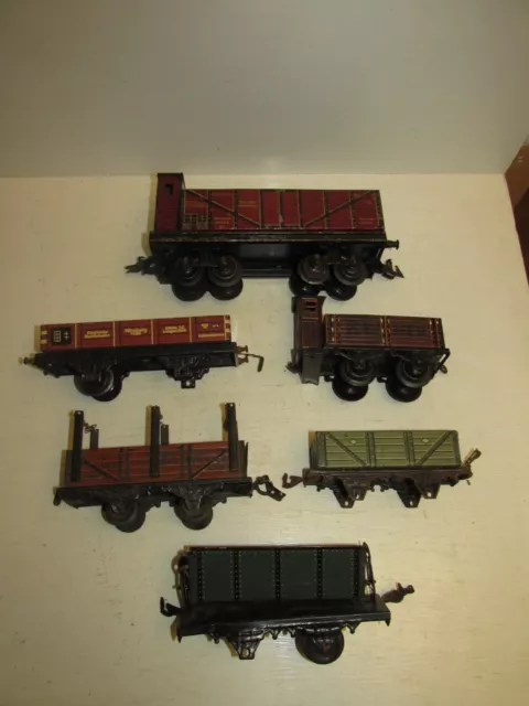 Konvolut 6 Antiguo Bing Bub Krauss Fandor Pista 0 Chapa Ferrocarril Mercancías