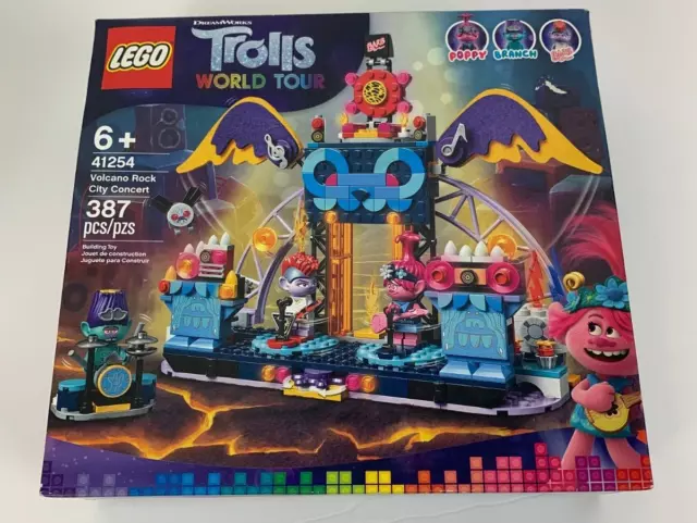 Lego Trolls World Tour Volcano Rock City Concert 41254 Dreamworks Building Toy