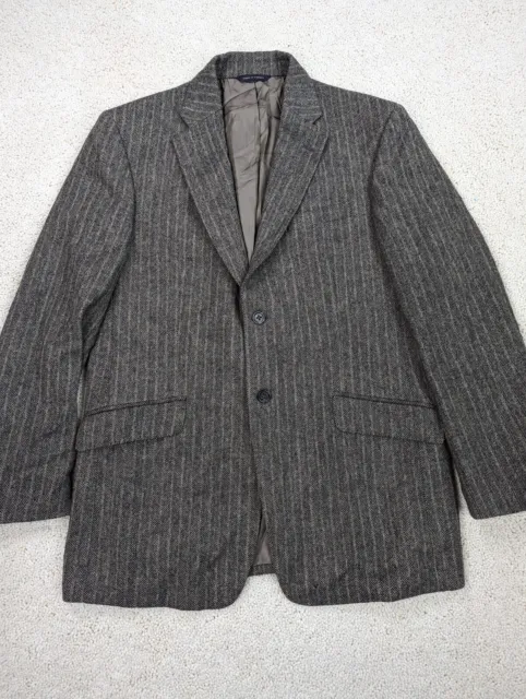 Banana Republic Sport Coat Mens 44R Wool Brown Herringbone Tweed Blazer Jacket R