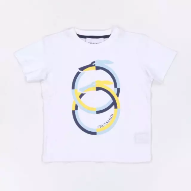 T-shirt enfant TRUSSARDI Blanc Coton Imprimé