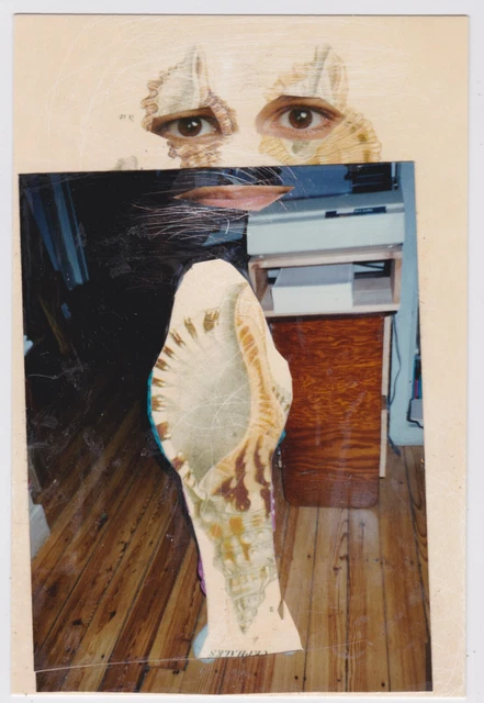 Mail Art David Greenberger "Standing Near the Old Printer" collaged postcard '23