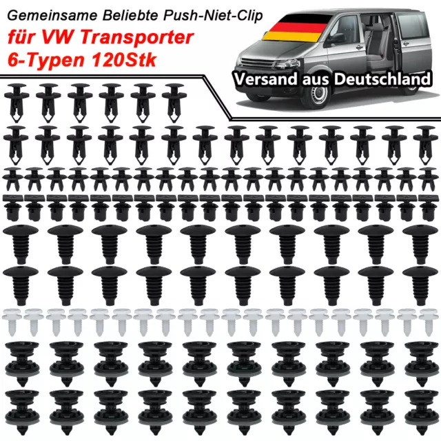10 x Türverkleidung Clips grau VW Bus Transporter T4 T5 Touareg Golf