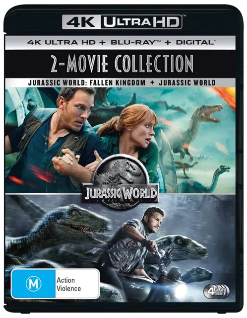 Jurassic World & Jurassic World - Fallen Kingdom (4K Ultra HD + Blu-ray) -sealed
