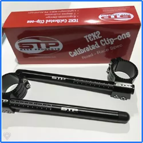 50mm STP Tek2 Calibrated road race black anodised Clip-Ons handlebars