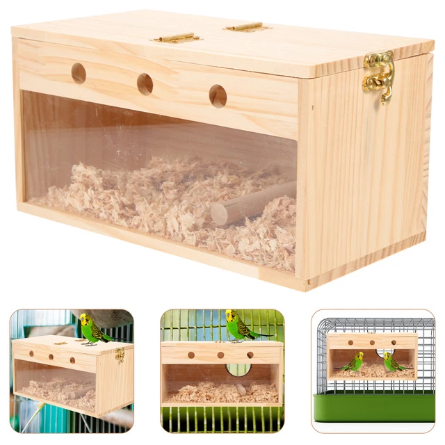Juguetes de jaula para pájaros casa de incubación de madera loros caja de cría casa para pájaros