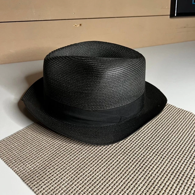 Antique Robert Reed Men\'s Straw Boater Skimmer Hat Size 7 3/8 Florence Italy Jun 1992 - Newspaper Archives of Ocean County main image 3