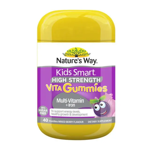 Nature's Way Kids Smart Vita Gummies High Strength Multi + Iron 40 Pastilles