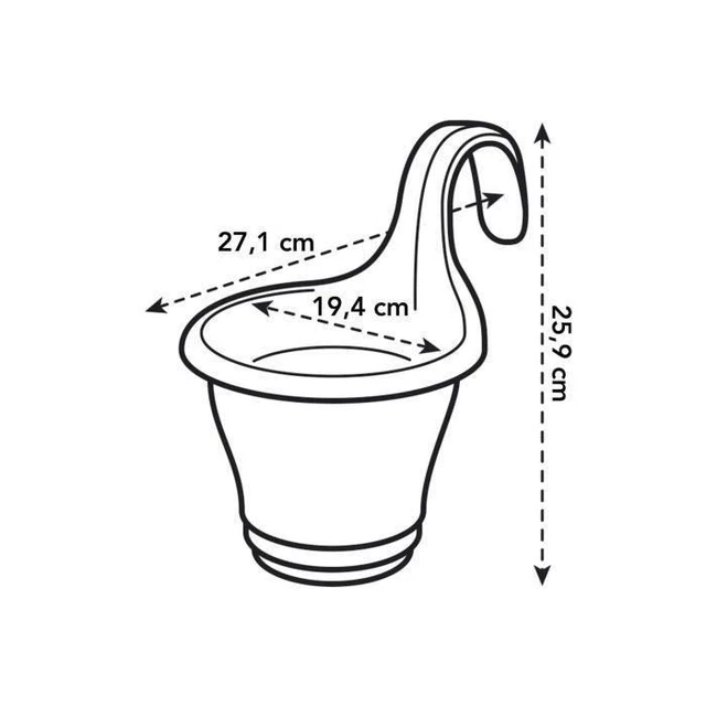 ELHO Jardiniere de balcon Corsica Simple - Blanc - Extérieur & Balcon - L 19.4